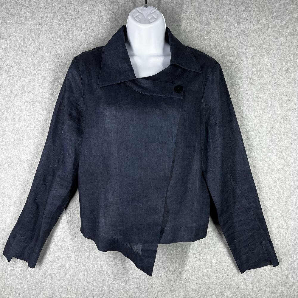 Stella Carakasi Jacket S Navy 100% Hemp Asymmetric Lagenlook